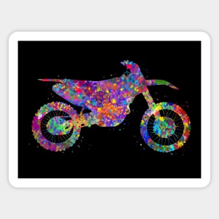 Motocross watercolor art Sticker